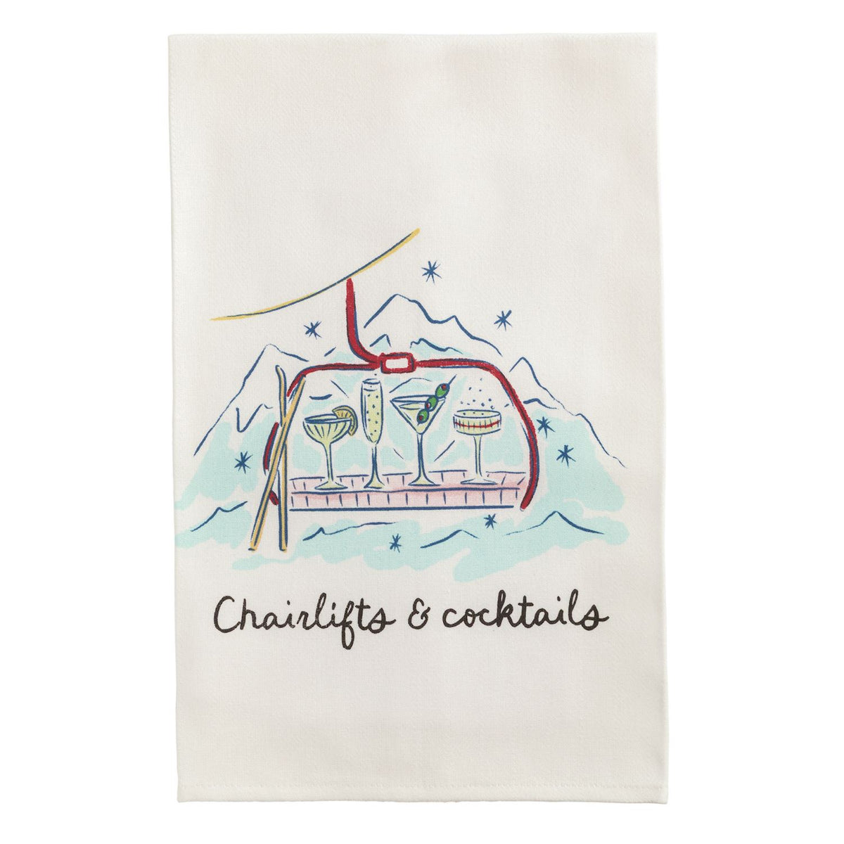 Chairlifts and Cocktails Towel