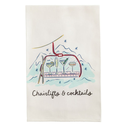 Chairlifts and Cocktails Towel