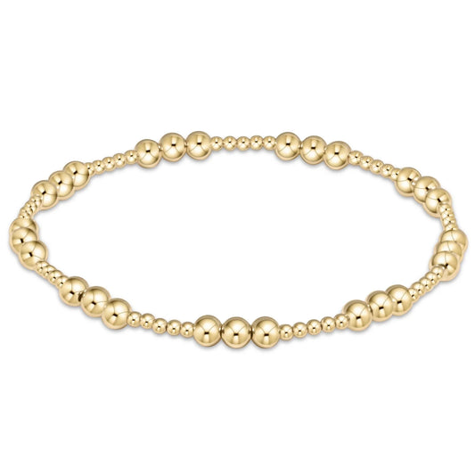 Gold Classic Joy Pattern Bracelet 4mm