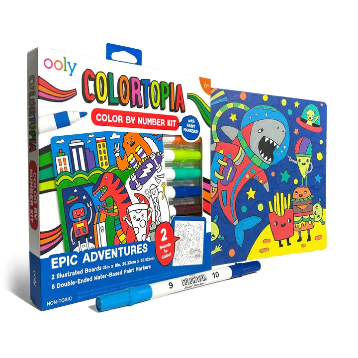 Epic Adventure- Colortopia Color By Number Paint Marker Kit