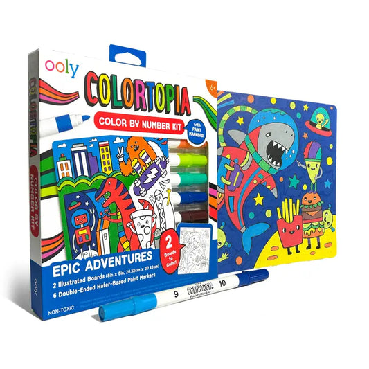 Epic Adventure- Colortopia Color By Number Paint Marker Kit