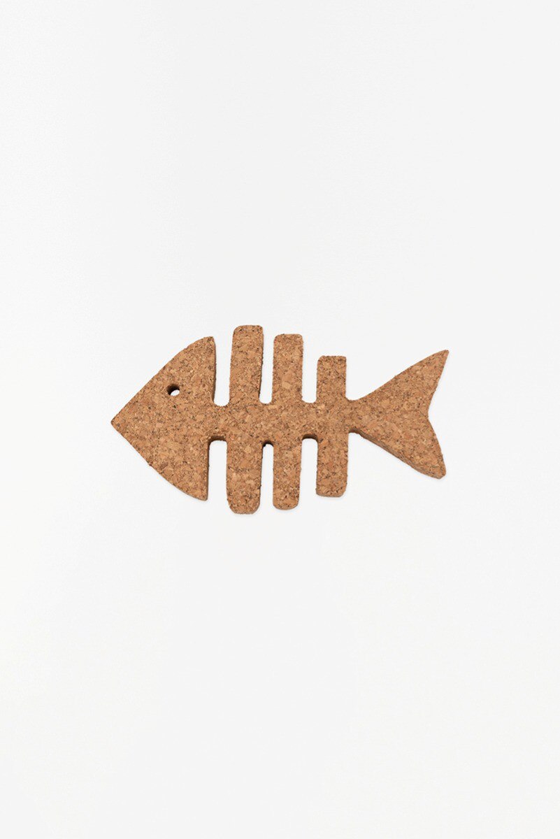 Cork fish skeleton trivet