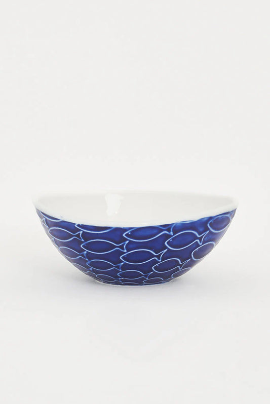 Fish Pattern Blue Ceramic _Bowl