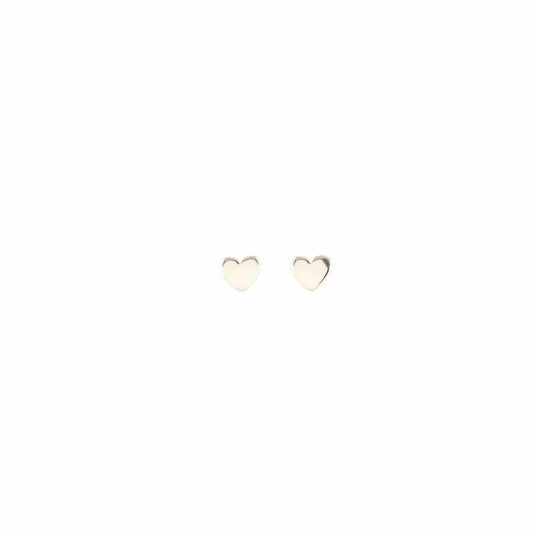 Tiny Heart Stud Silver Earrings