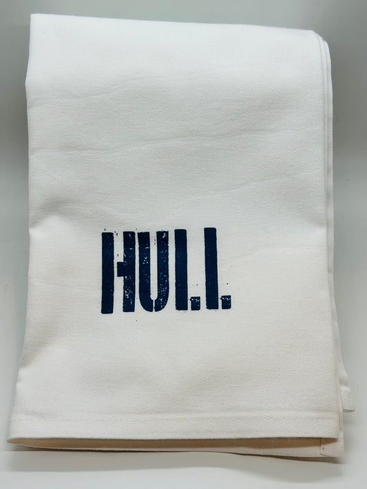 Hull Indigo Block Tea Towel