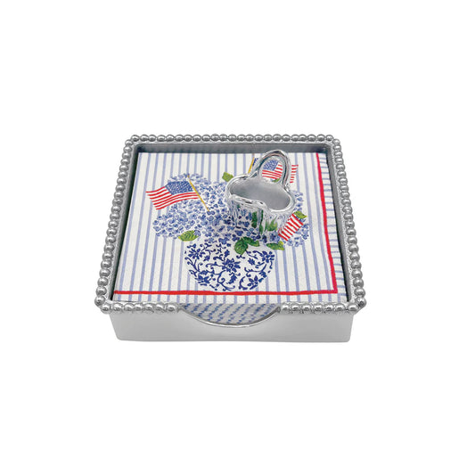Flag and Hydrangea Napkin Box