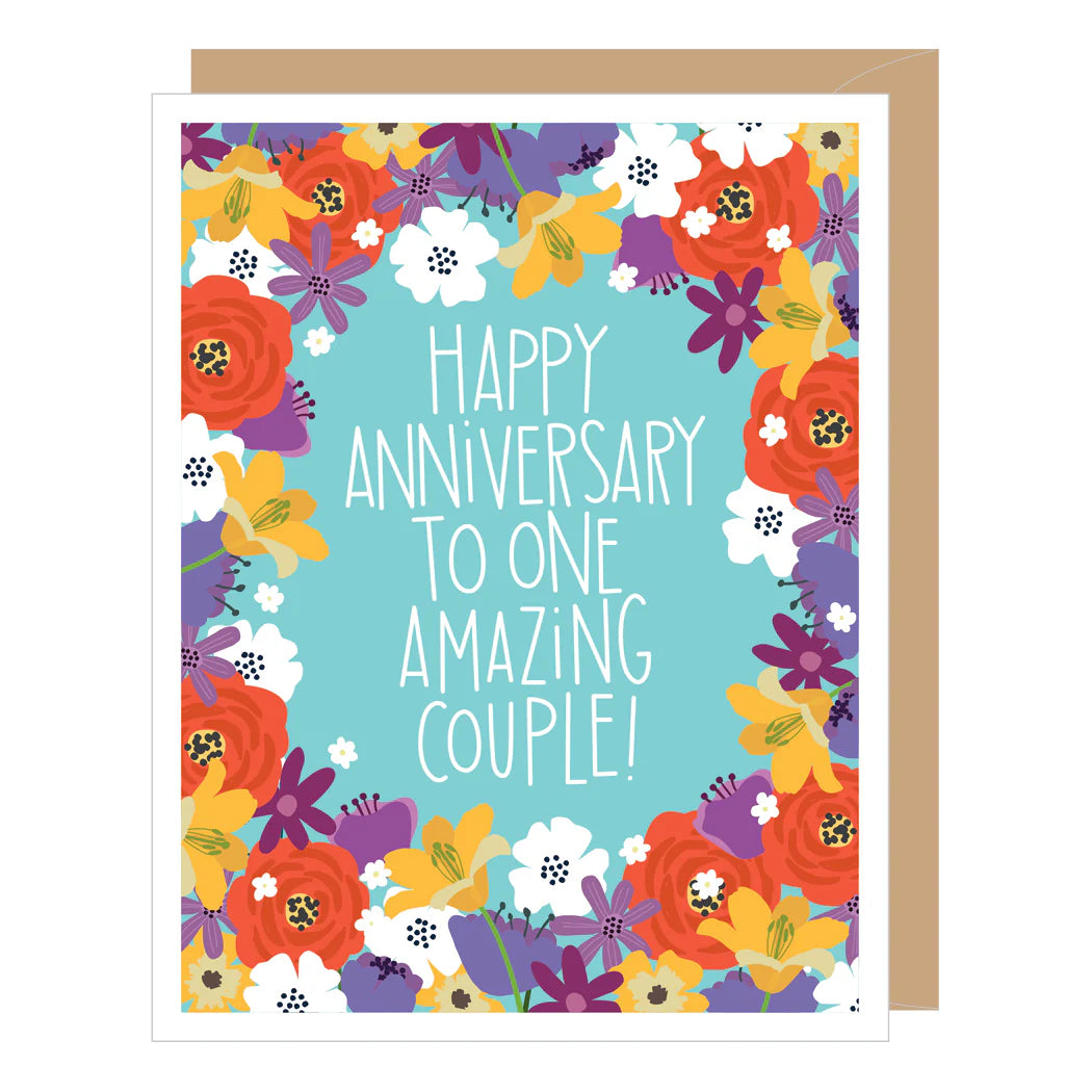 Floral One Amazing Couple Card