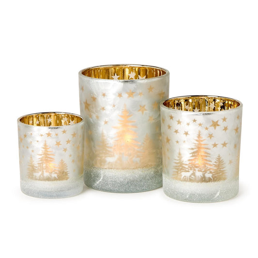 Winter Forest Shimmer Candleholder