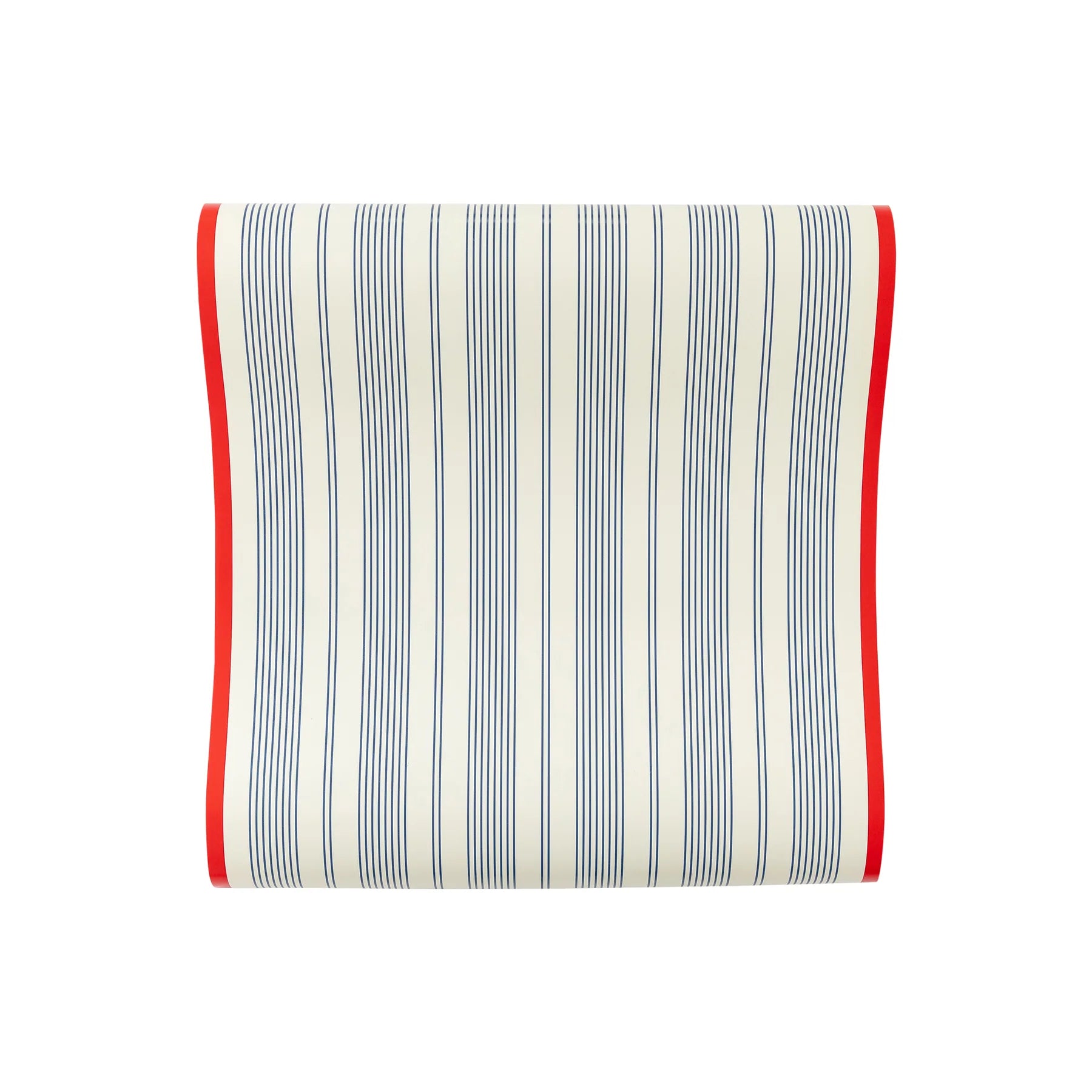 Red and Blue Striped Paper Table Runner