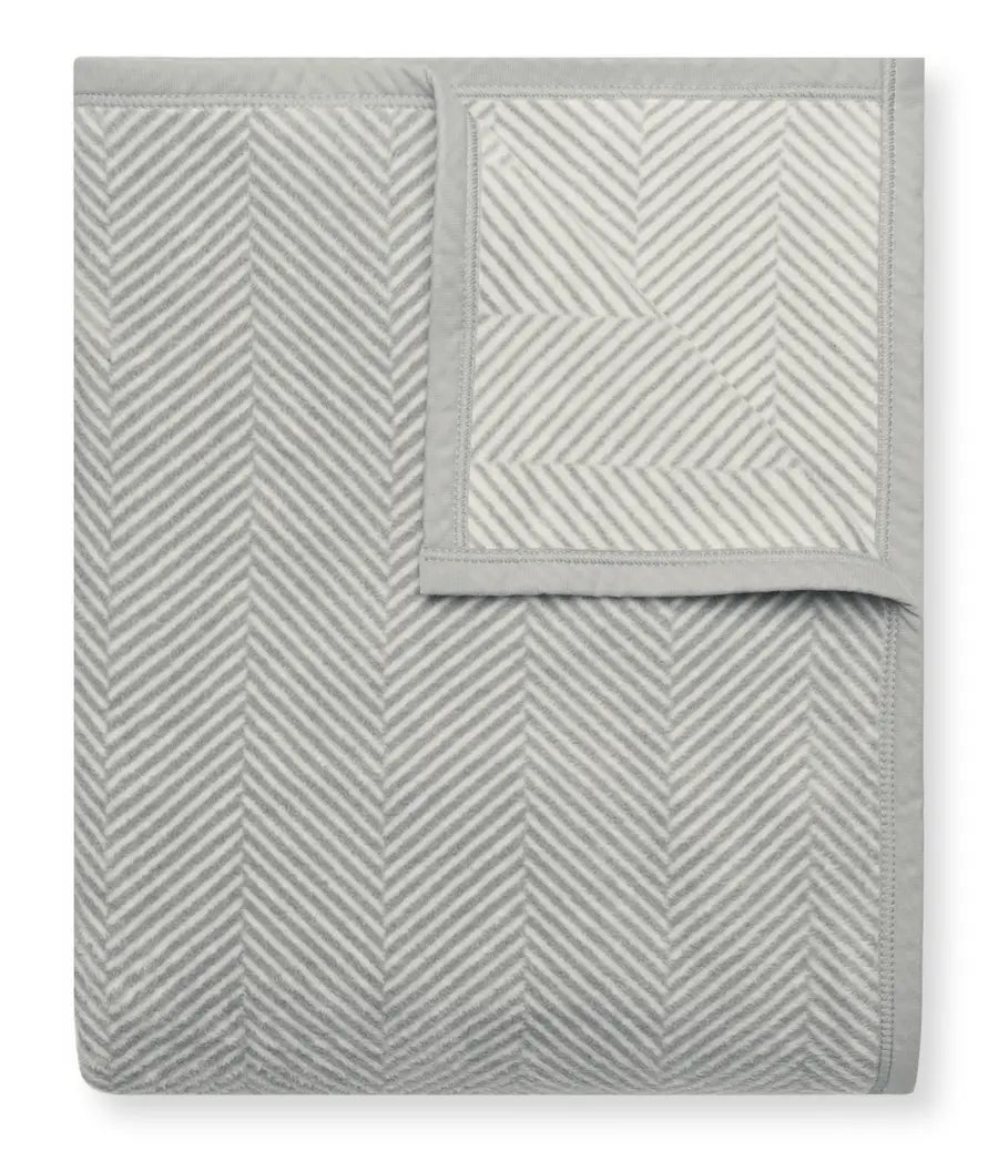 Harborview Herringbone Light Grey Blanket _ Original