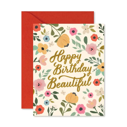Happy Birthday Beautiful Floral