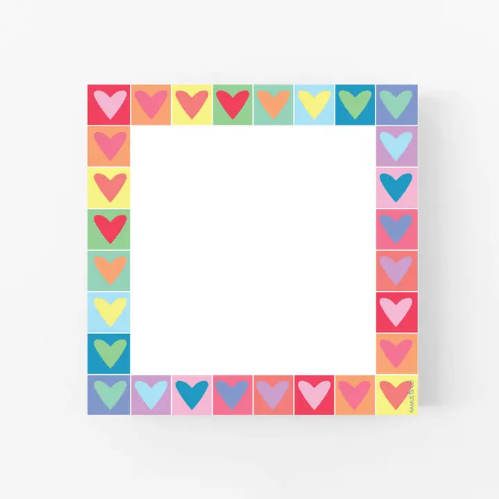 Rainbow Heart Notepad