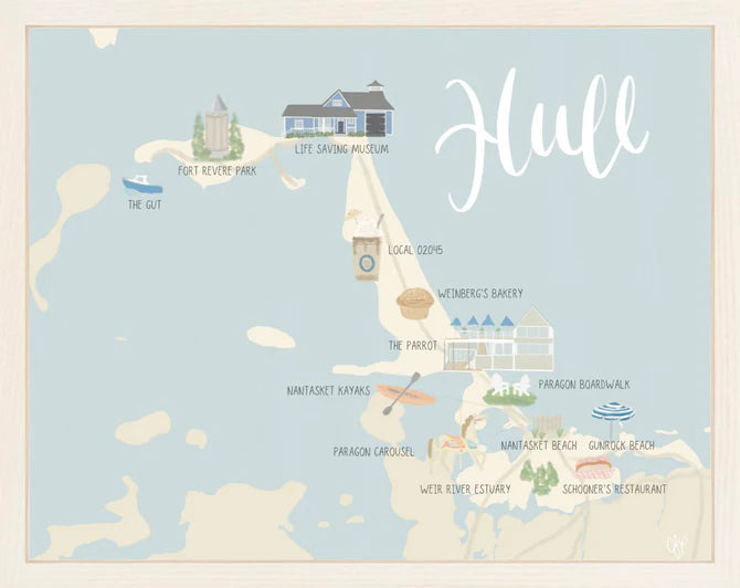 Hull Map Print 8x10