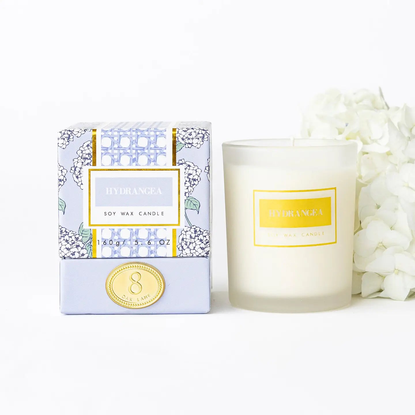 White candle with blue pakaging