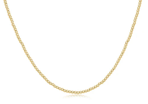 Classic Gold Bead Choker 2mm (15")