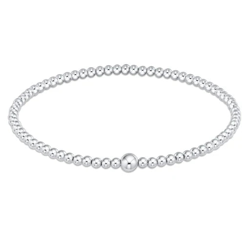 Classic Sterling Beaded Bangle 3mm