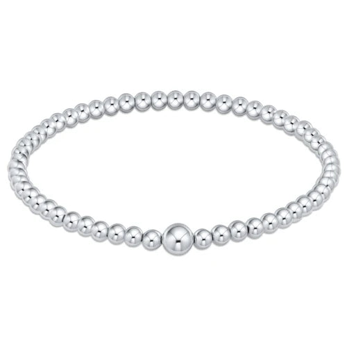 Classic Sterling Beaded Bangle 4mm