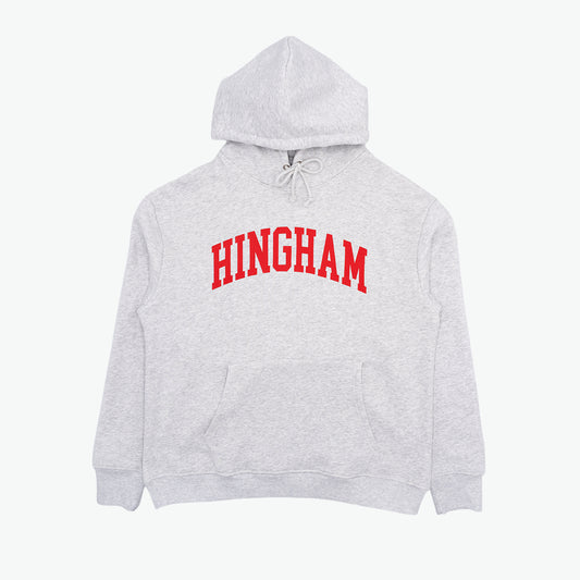 HINGHAM Hoodie _ Adult (Gray w/ Red Letter)