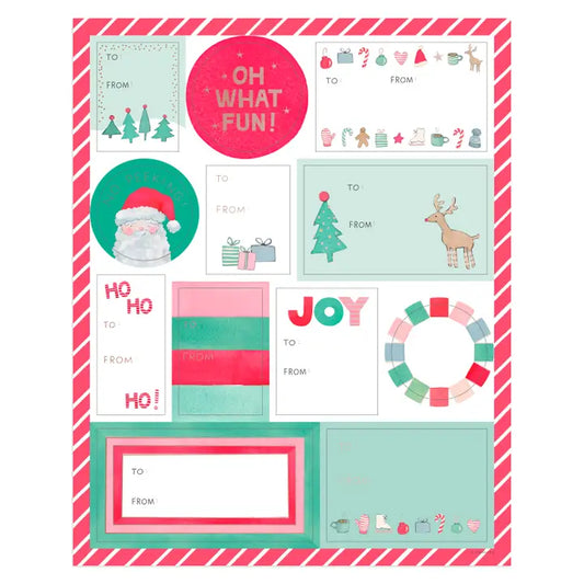 Merry Motif Sticker Labels