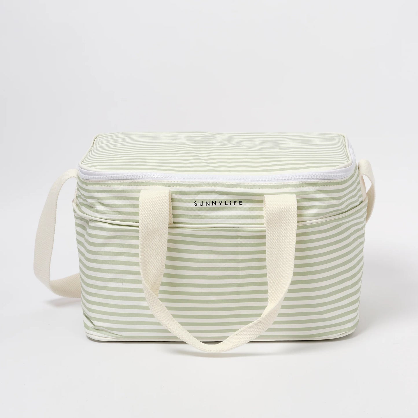 La Palma Sage Stripe Cooler Bag