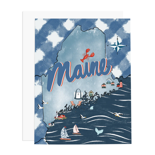 Maine Map Card