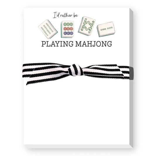 I'd Rather Be Mahjong Notepad