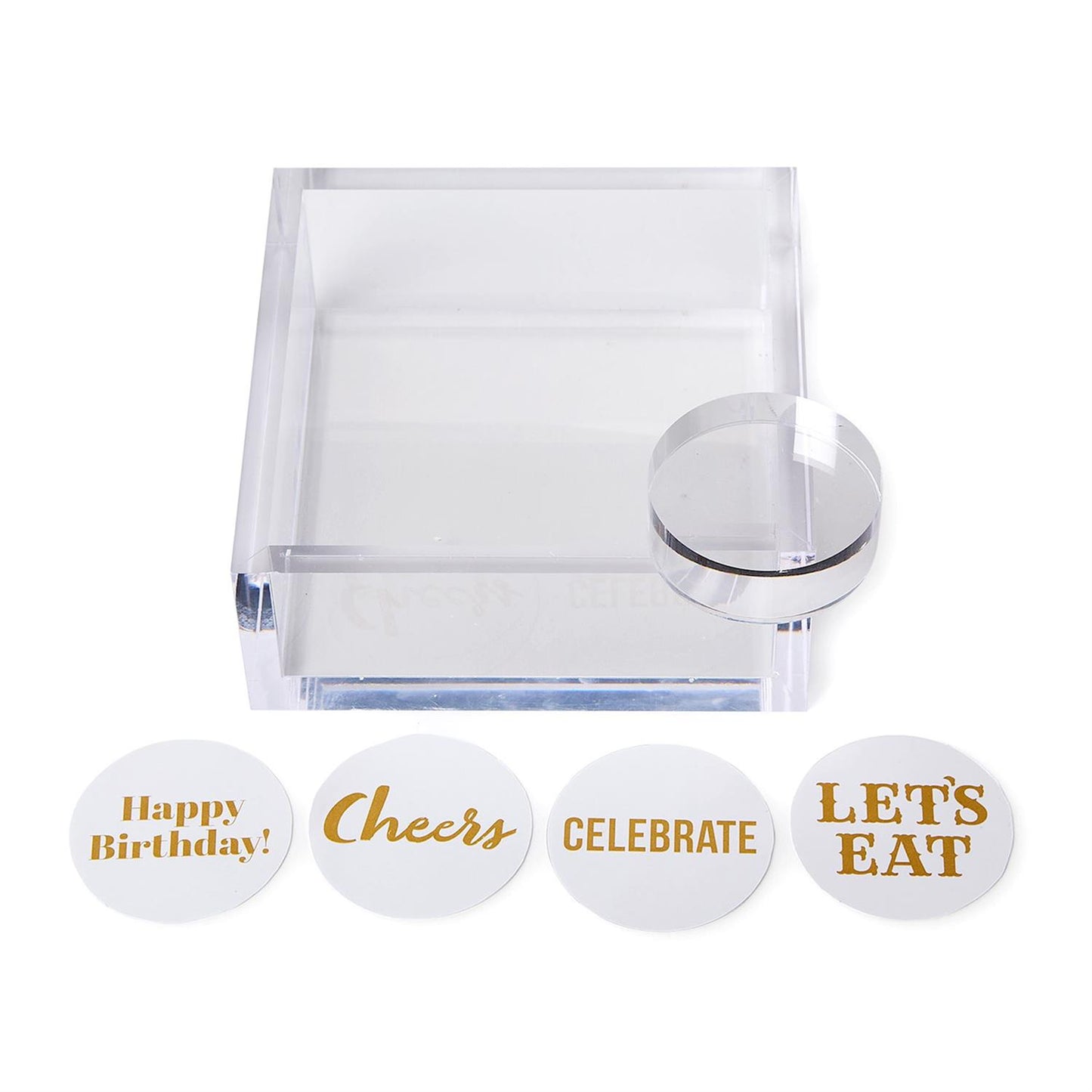 Clear Acrylic Napkin Holder with Weight