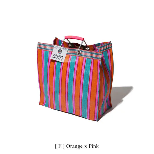 Recycled Square Bag- Green x Pink