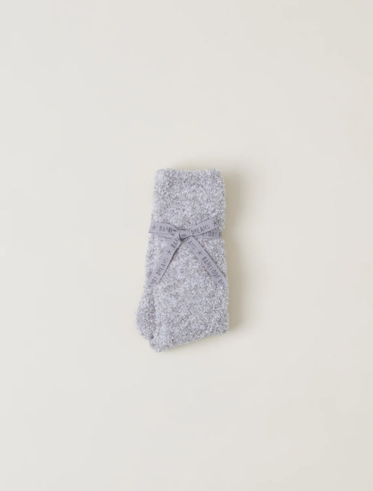 Cozy Chic Sock Heathered Oyster/White S/M