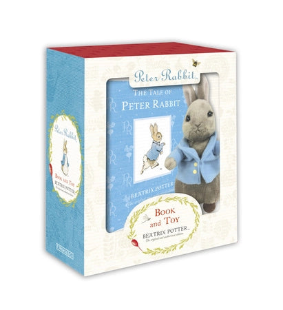 Boxed set of 'The Tale of Peter Rabbit' board book and plush Peter Rabbit toy by Beatrix Potter