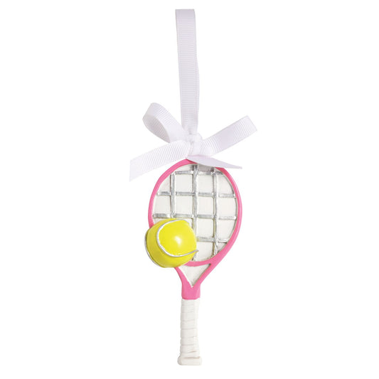 Pink Tennis Racquet Ornament