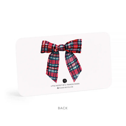 Plaid Bow Christmas Little Notes