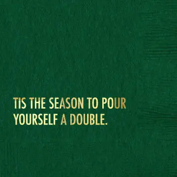 Pour a Double Cocktail Napkin