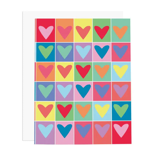 Rainbow Hearts Card