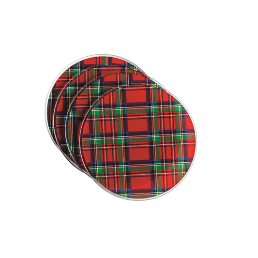 Red Tartan Acrylic Coaster
