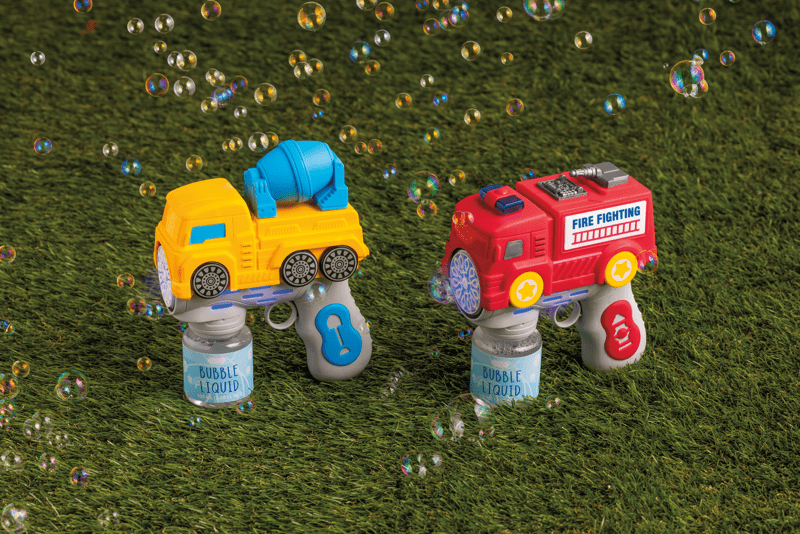 Yellow or Red Truck shaped bubble maker