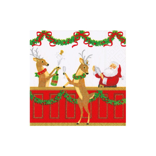Santa's Bar Cocktail Napkin