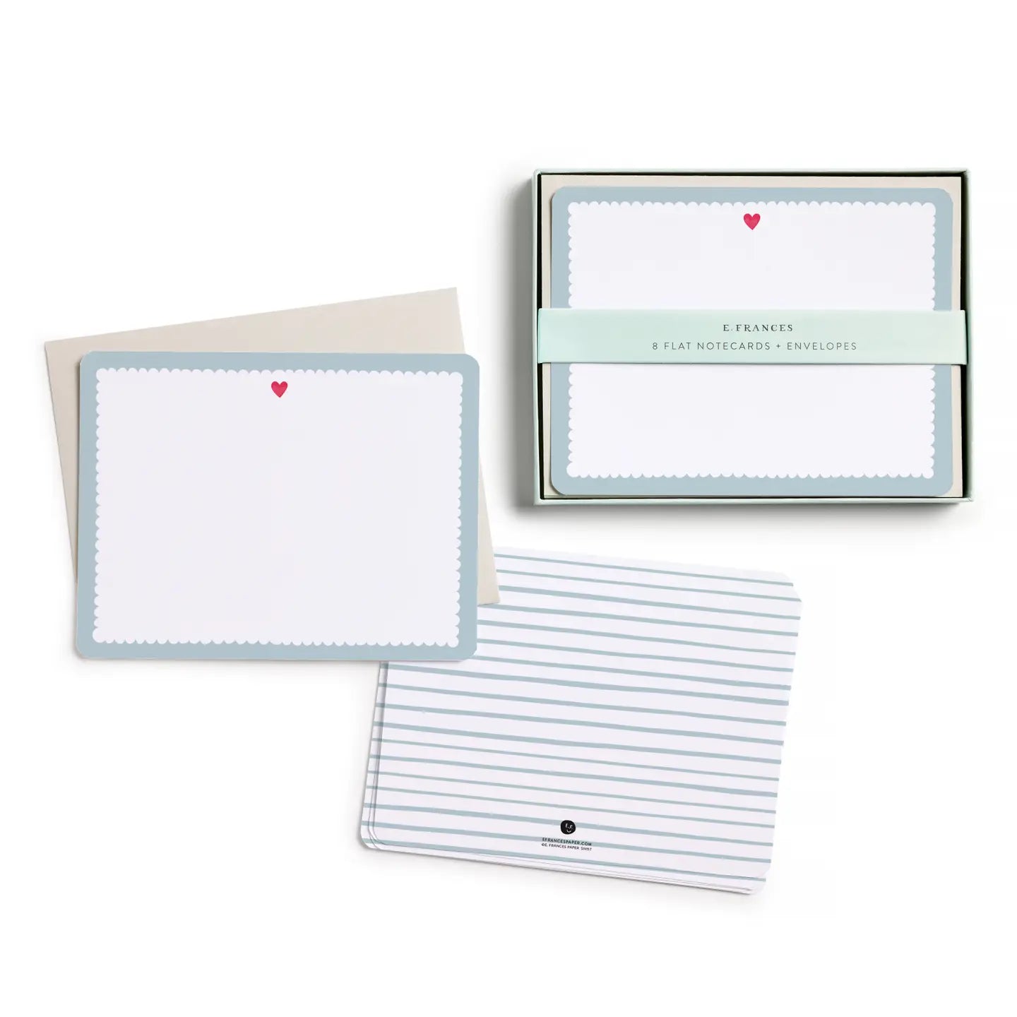 Scalloped Heart Flat Notecard Set