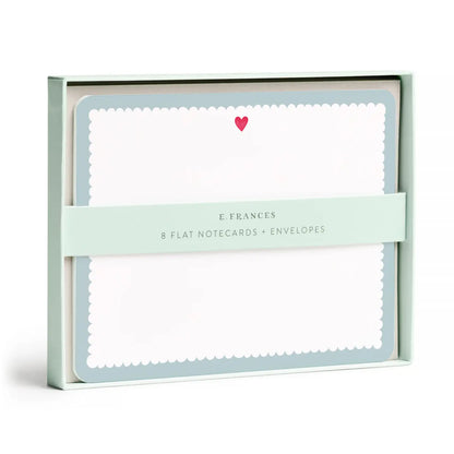 Scalloped Heart Flat Notecard Set