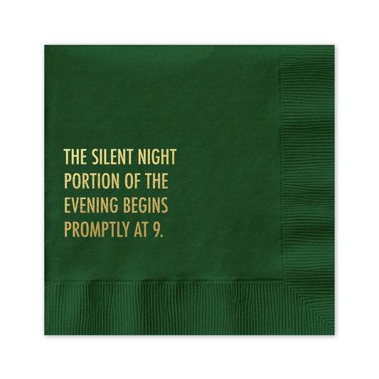 Silent Night Cocktail Napkin