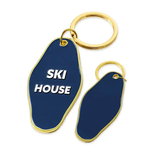 Ski House_ Navy Keychain