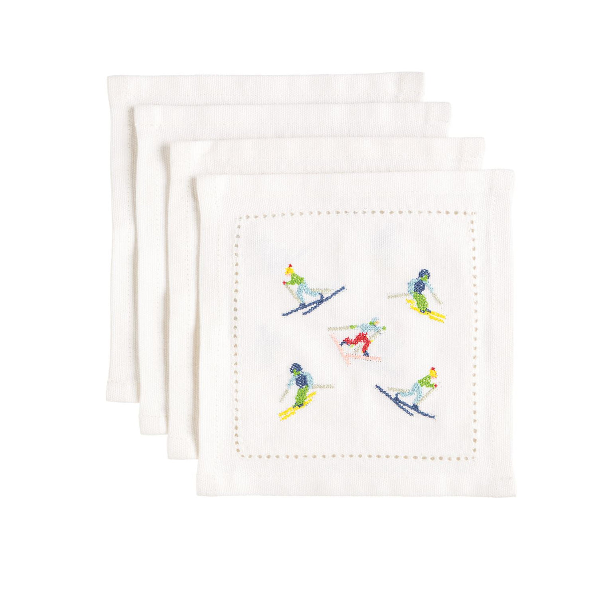 Skiers Cocktail Napkin (S/4)