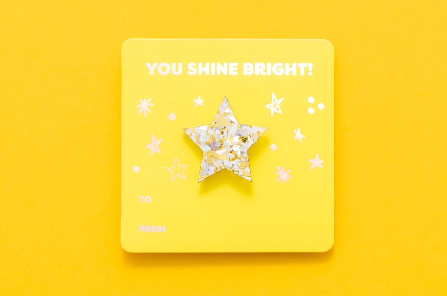 Star Confetti Pin Card