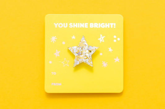 Star Confetti Pin Card