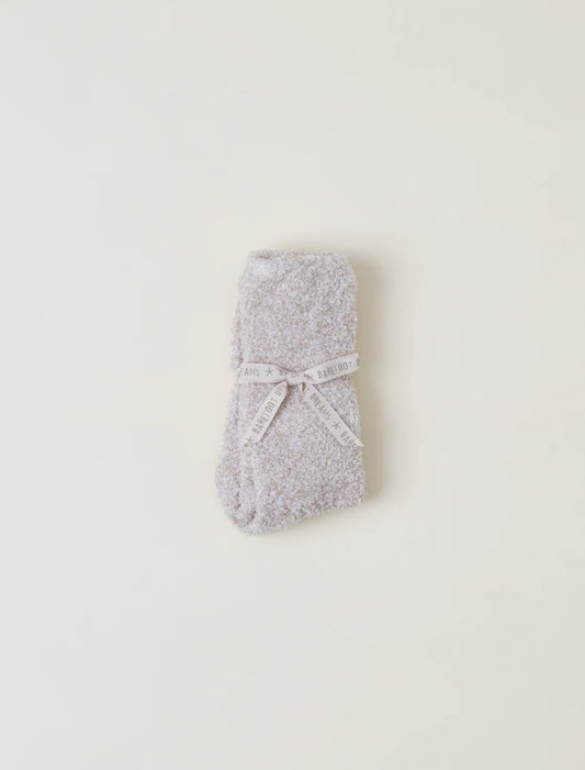 CozyChic Sock Heathered Stone/White  L/XL