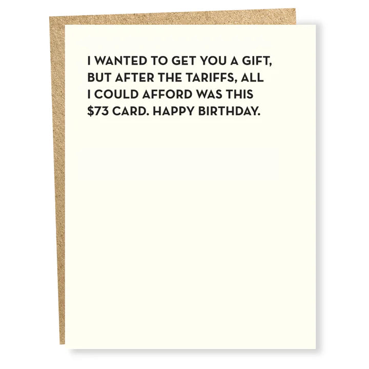 Tariffs Card