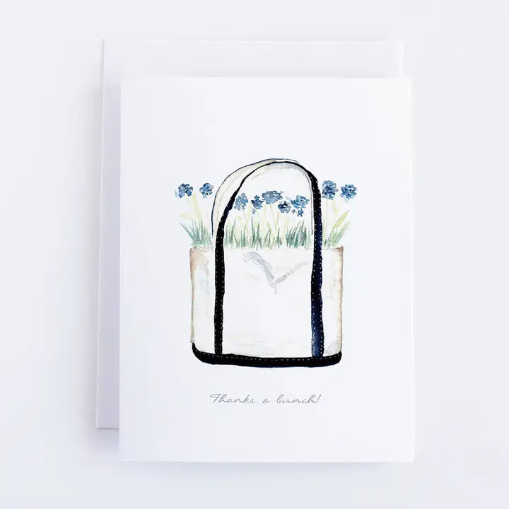 Beach Tote Filled with Flowers Card