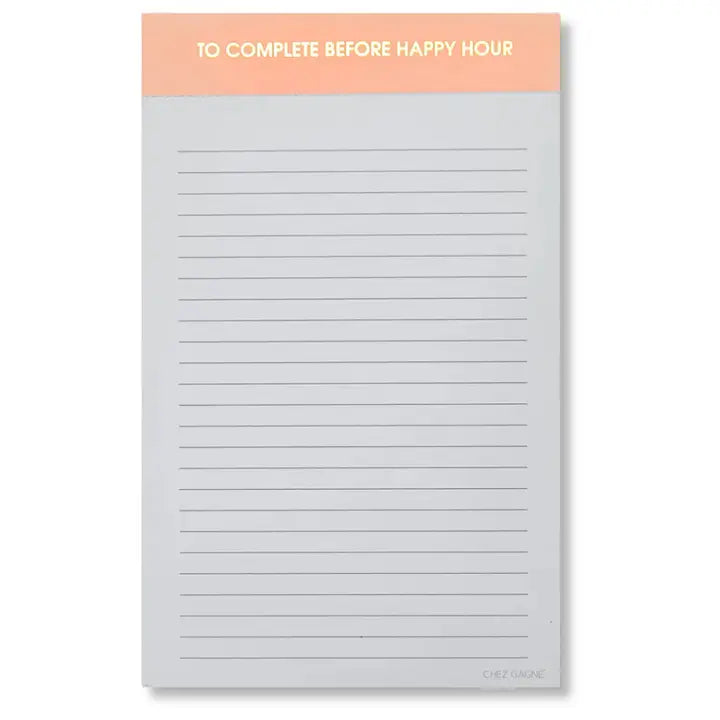 To Complete Before Happy Hour Notepad