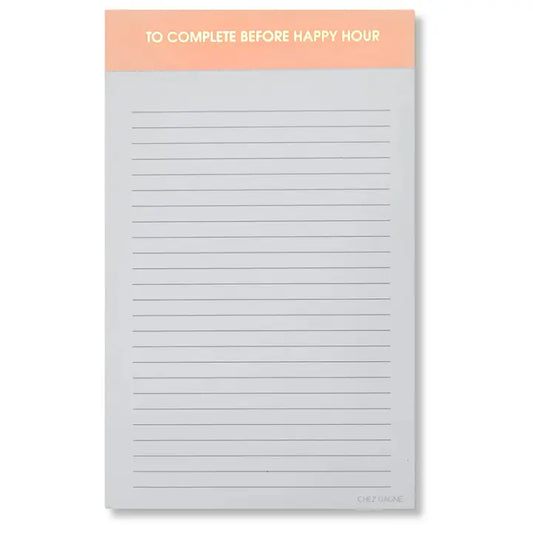 To Complete Before Happy Hour Notepad