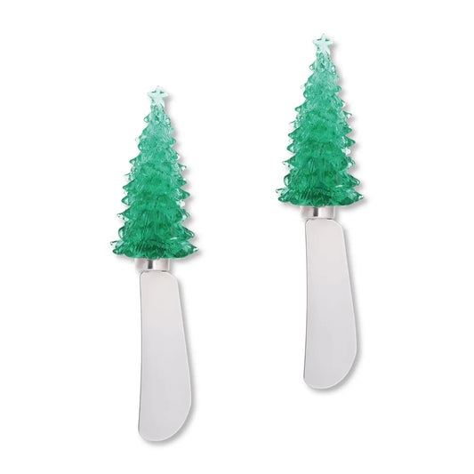 Holiday Green Tree Transparent Spreader (S/2)